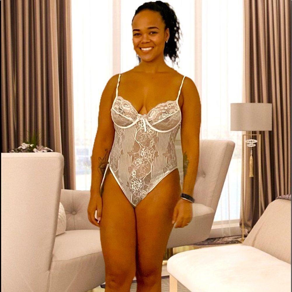 Floral Lace Teddy/Bodysuit       - Picture 3 of 5